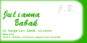 julianna babak business card