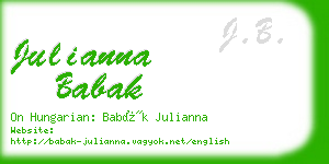 julianna babak business card